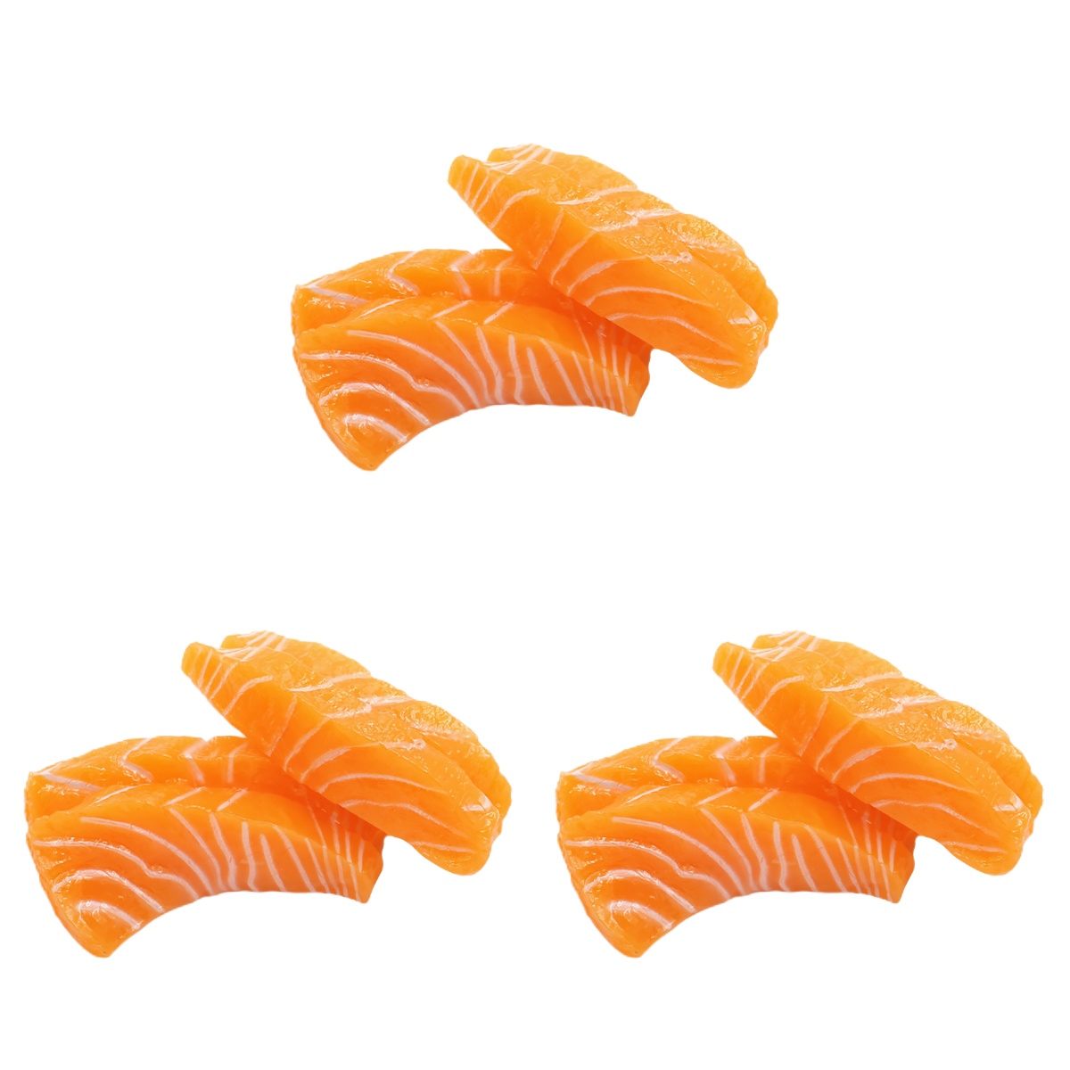 6 Pcs Models Simulation Fish Meat Puzzle Toys Salmon Fillet Sashimi ...