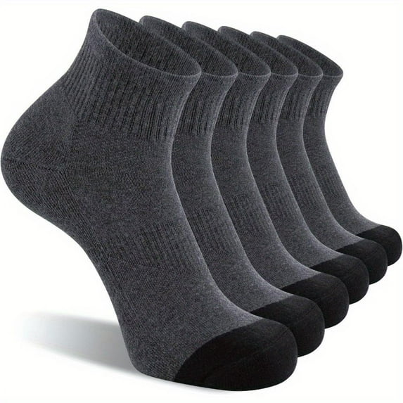 6 Pcs Moisture-Wicking Short Socks, Outdoor Activities Breathable Quick Drying Ankle Socks, Ideal for Running, Fitness, Sports