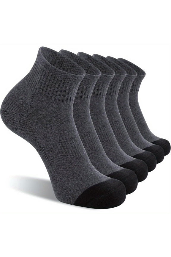 6 Pcs Moisture-Wicking Short Socks, Outdoor Activities Breathable Quick Drying Ankle Socks, Ideal for Running, Fitness, Sports