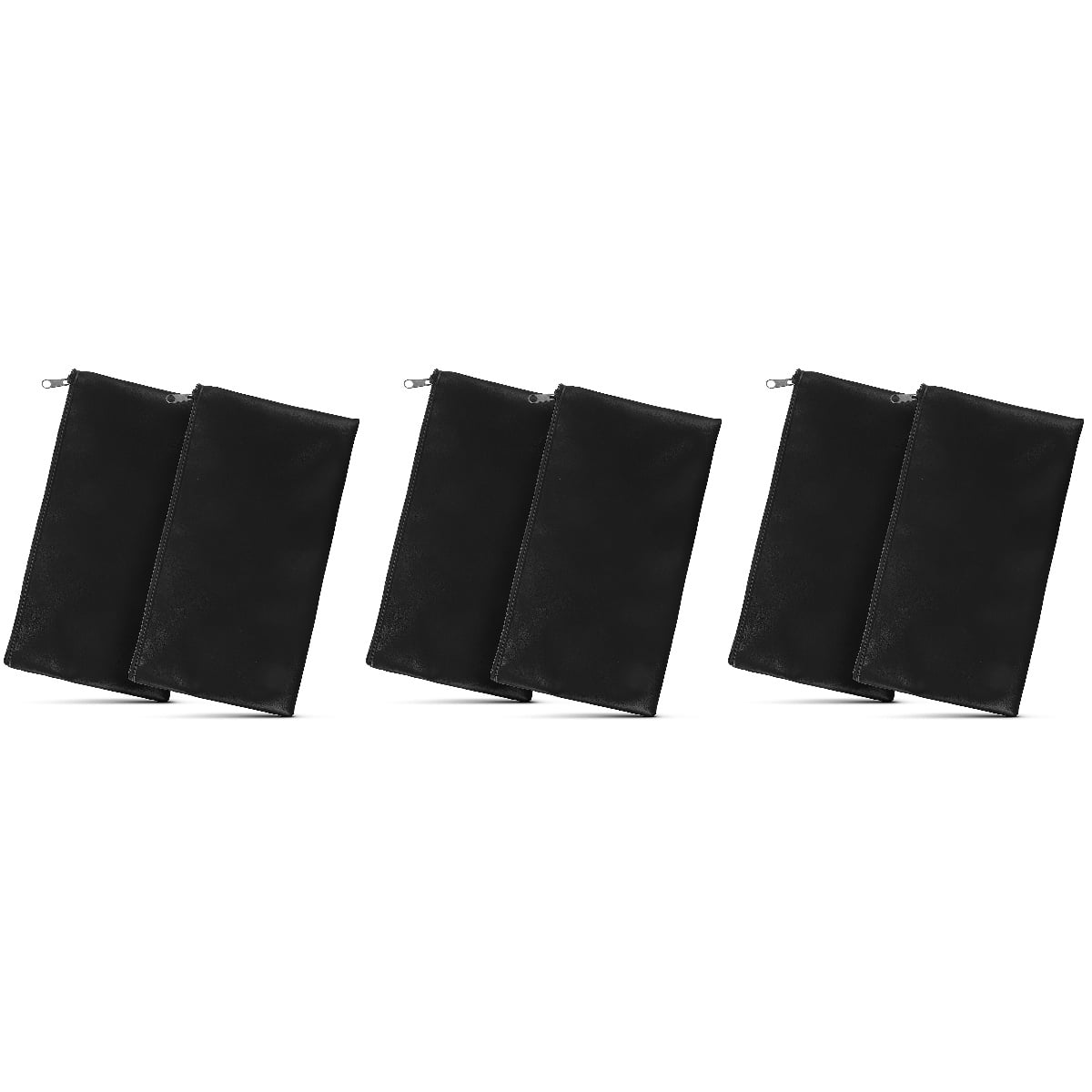 6 Pcs Money Bags for Cash Deposit Money Coin Bags Receipt Pouches Utility with Zipper for Women Men