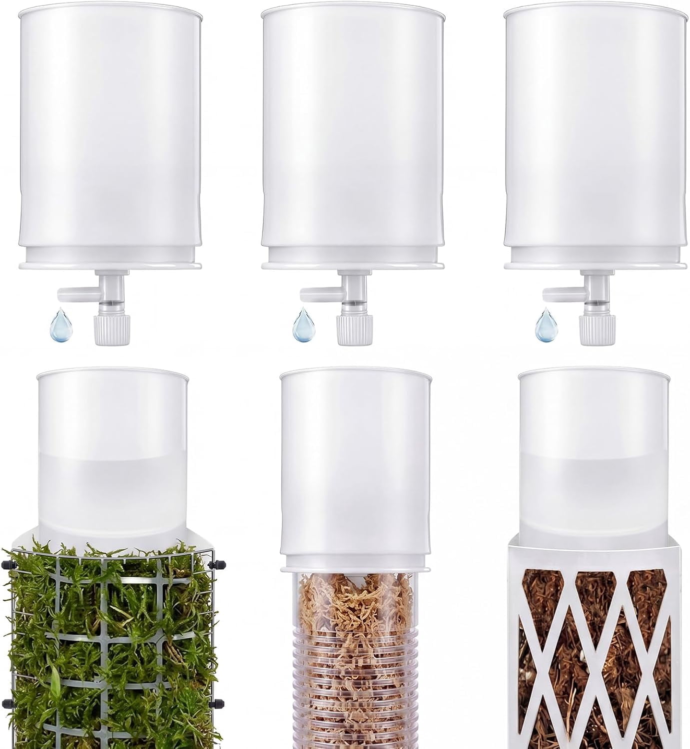 6 Pcs Moss Pole Watering Dripper Adjustable Self Watering Planter ...