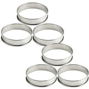 6 Pcs Mousse Circle Household Baking Mold Ring Cookie Cutter Fudge Molds Stainless Steel Cookie Mold