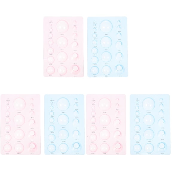 6-Piece Silicone Mud Extractor Mold Set for Clay, Candy, Crafts, and Handmade Art Projects with Circle Shape Tools