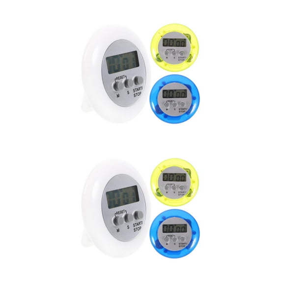 6 Pcs Multi-Purpose Digital Kitchen Timer Outdoor Sports Game Timer Office Supply