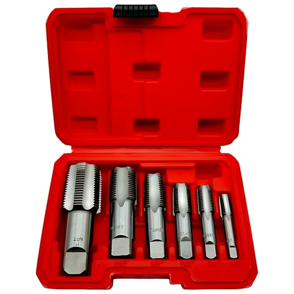 6 Pcs NPT Pipe Extractor Set, Thread Repair Plumbing Tools for Professional Plumber Compatible with Pipe Sizes 1/8 in / 0.05 cm to 1 in / 0.39 cm
