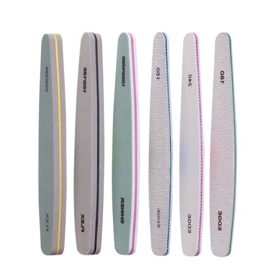6 Pcs Nails Files and Buffers Double Sided Emery Boards Gels Nails Files Practical Nails Art Tool