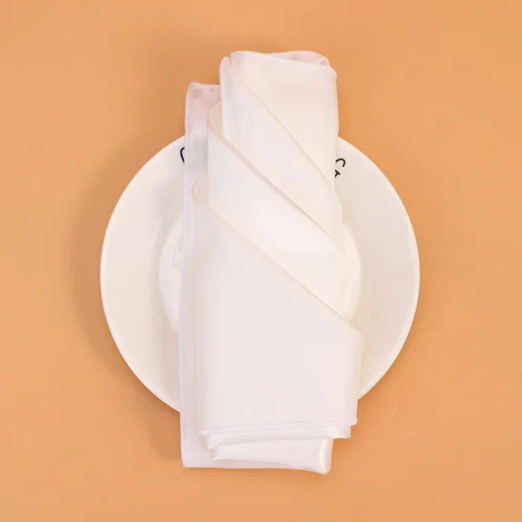 6 Pcs Napkin Dinner Party Men'S Solid Color Cloth Square Placemat