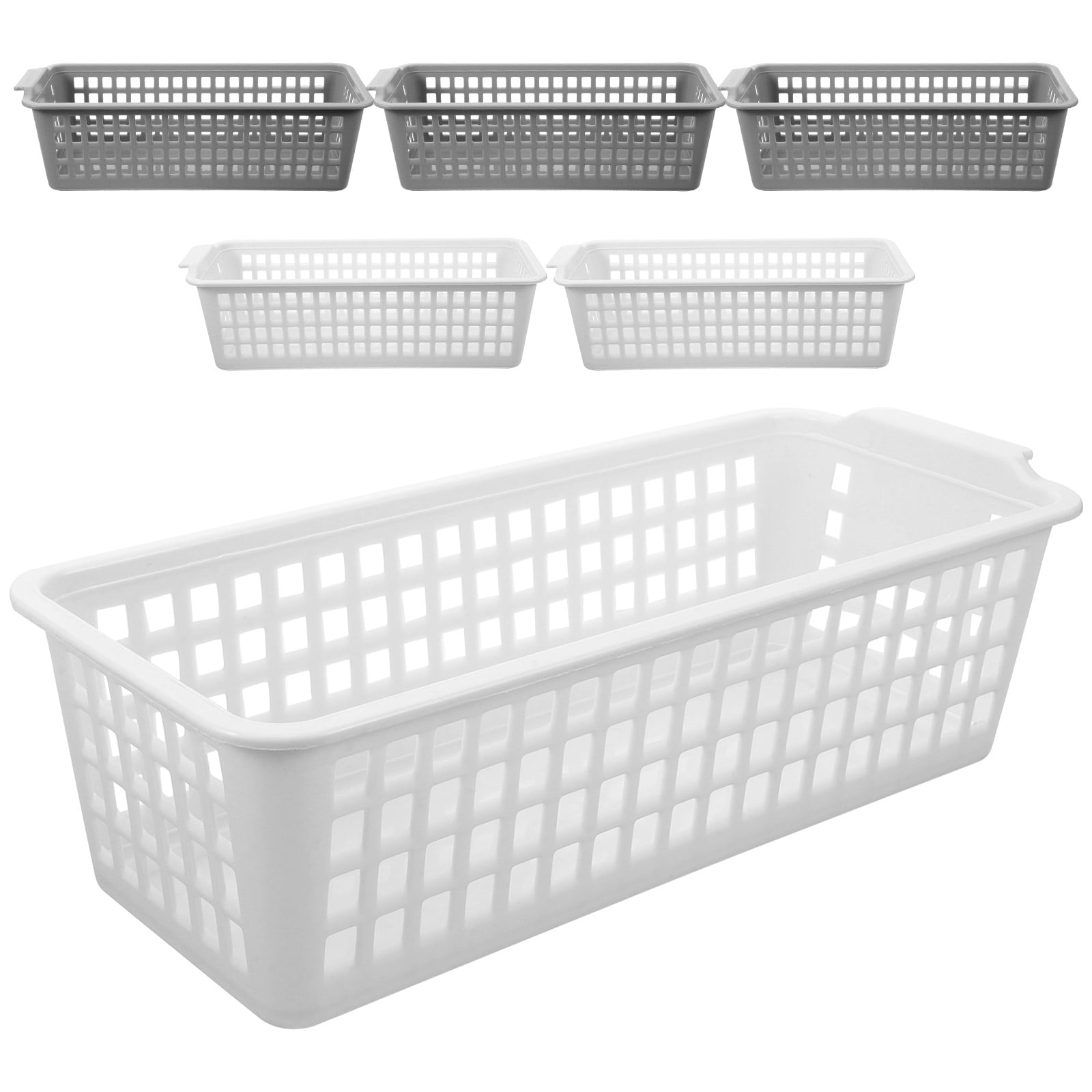 6 Pcs Narrow Storage Basket For Home Bins Baskets Office Drawer Organizer Tray Container