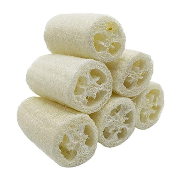 6 Pcs Natural Loofahs, Spa Exfoliating Scrubber For Skin Care In Bath, Remove Dead Skin - style:style1;