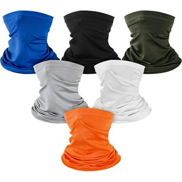 6 Pcs Neck Gaiter Face Mask Breathable Masks Face Scarf Cover Balaclava Bandana Headband for men
