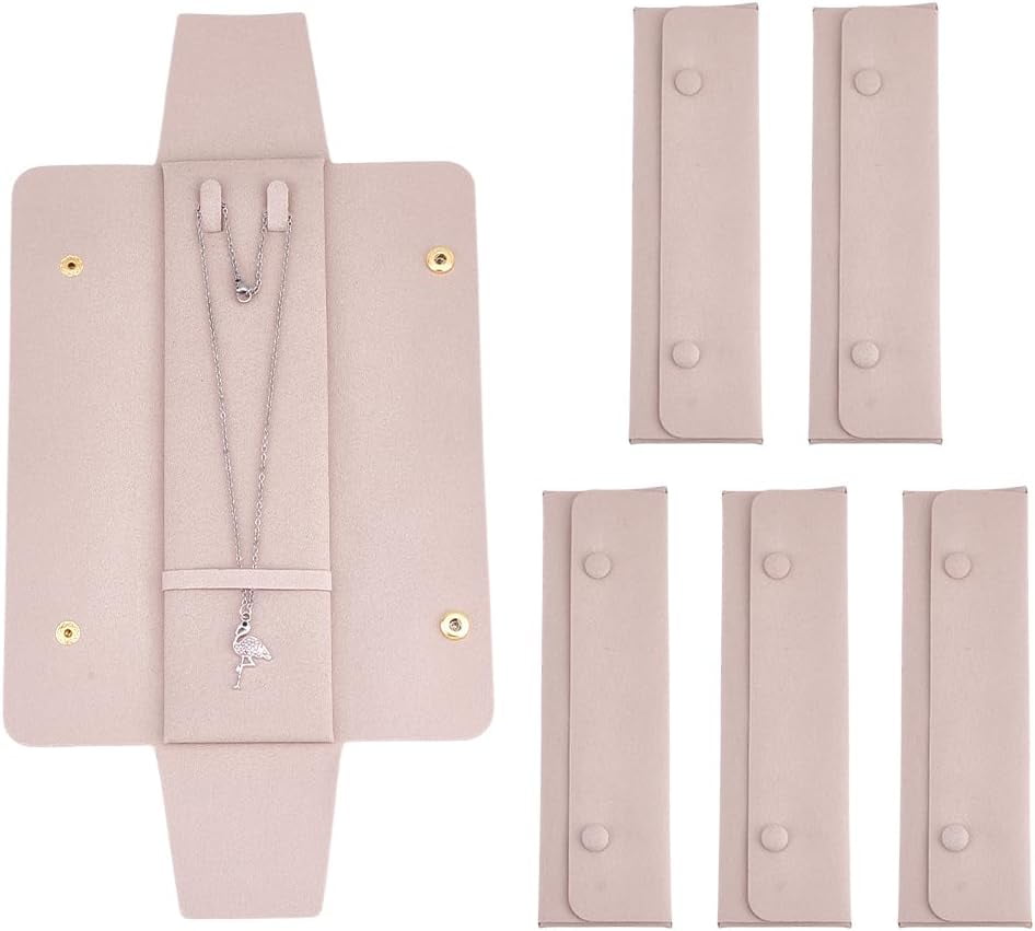OLYCRAFT 10Pcs Portable Tangle-Free Jewelry Organizer Red Tangle-Free Necklace Organizer Necklace Display Card Holder Universal Jewelry Storage Case For Chain Necklaces Storage - 6.5x2.4x0.3cm
