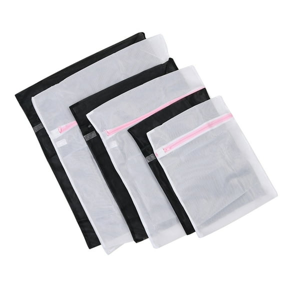 6 Pcs Net Washing Bag Mesh with Zipper Laundry for Hosiery Bags Travel Dirty Clothes Washer Delicates