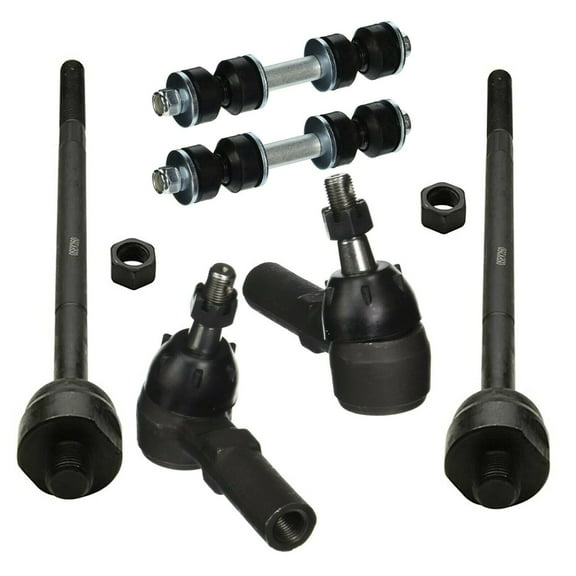 6 Pcs New Suspension Tie Rod Ends Inner & Outer + Front Sway Bar Links Left Right Fits select: 2000-2005 BUICK LESABRE, 2006-2011 BUICK LUCERNE