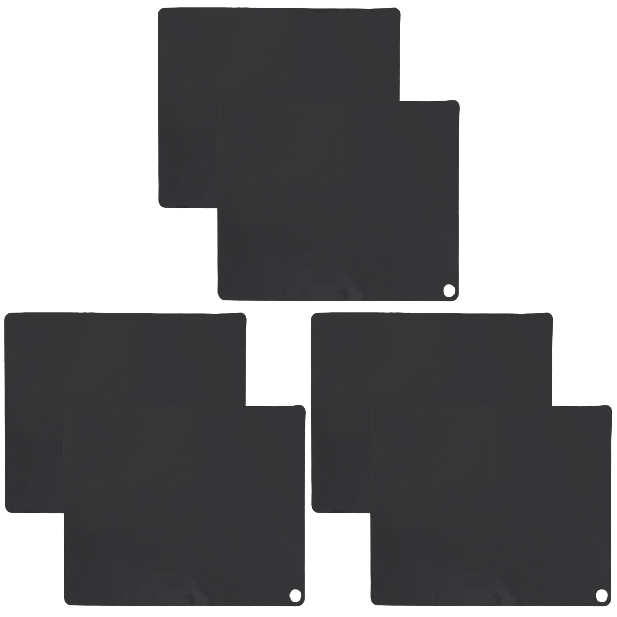 NICERIO Heat-Resistant Silicone Mat for Induction Cooktop Black Kitchen Protector 6Pcs