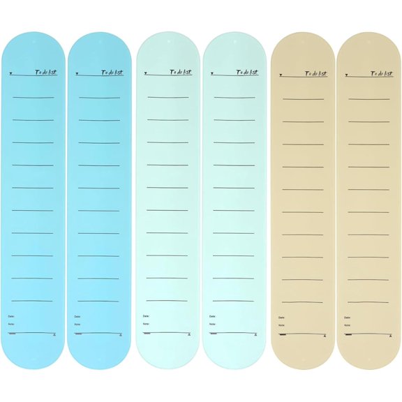 6 Pcs Notepad Wristband to Do List Memo Reminder Bracelet Portable Wearable with Ruler Reusable Waterproof Silicone Soft Slap Wrist Strap for Meeting, Nurse, Worker, Wrist Notepad