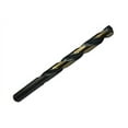thumbnail image 1 of 6 Pcs, "O" Hss Black & Gold Kfd Split Point Jobber Length Drill Bit, Killer Force Drill Bit, Kfdo, Flute Length: 3-3/16"; Overall Length: 4-1/2"; Shank Type: Round; Number Of Flutes: 2, 1 of 1