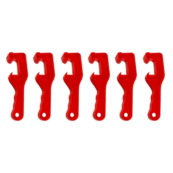 FUEENIRVA 6 Pcs Paint Bucket Tools Red Plastic with Long Handle for Shop Operations