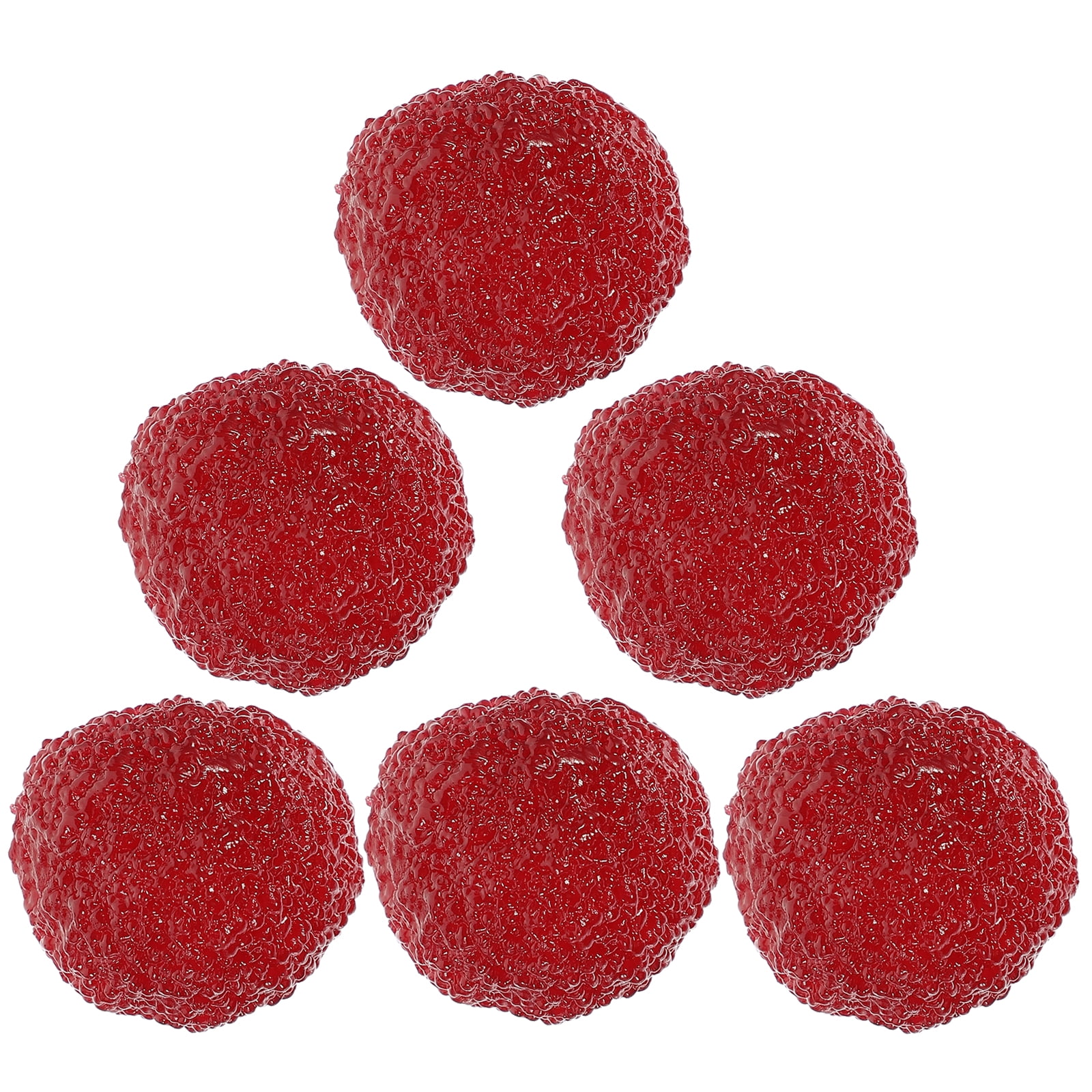 TEHAUX Lifelike Waxberry Decor Round Shape Party Use 6Pcs 1.1X1.1X1.1In ...
