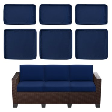 Kinbor 7-Piece Outdoor Patio Furniture Cushion Cover Set – Dark Blue (RECD001DK)