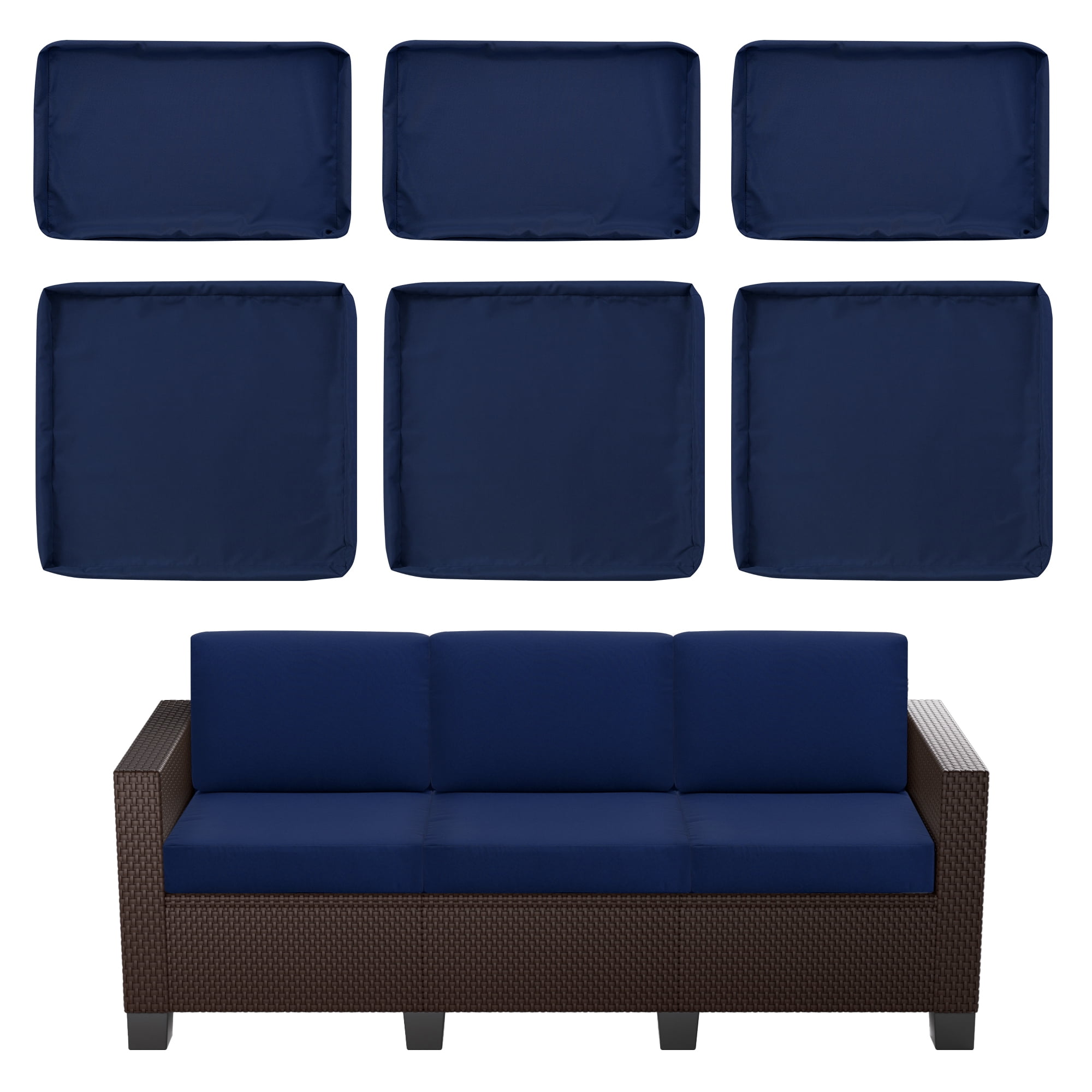 6 Pcs Outdoor Cushion Slipcovers Outdoor Patio Cushions Covers