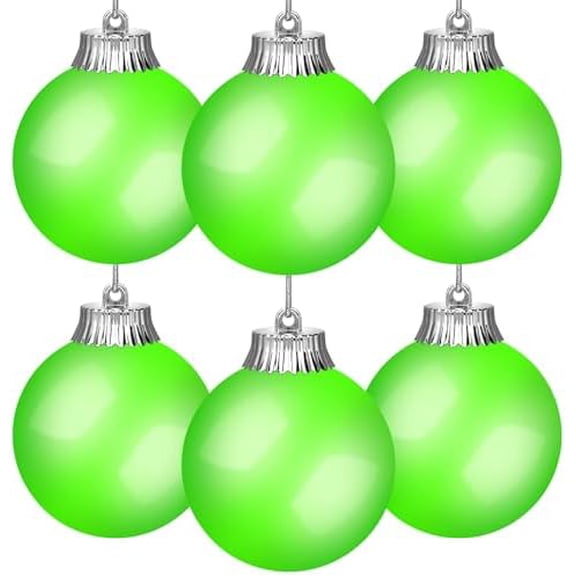 6 Pcs Outdoor LED Ornaments, Large Light Up Christmas Ball Ornaments 5" Battery Powered Pulsing Globe Sphere Lights with Remote Hanging Christmas Tree Ornament for Garden Yard Porch  Decoration