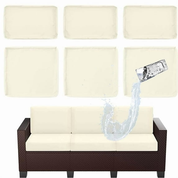 6 Pcs Outdoor Patio Cushion Covers, Outdoor Sofa Cushion with Zipper