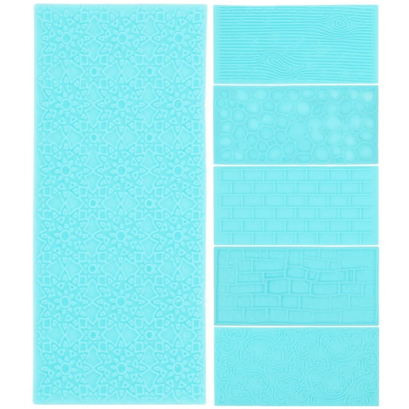 FUEENIRVA 6pcs Texture Mats for Polymer Clay Plastic Sky-blue DIY Pottery for Hobbyists