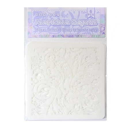 6 Pcs PET Drawing Templates Flowers Stencils Art and Craft Stencils For Classroom Activities & Crafting