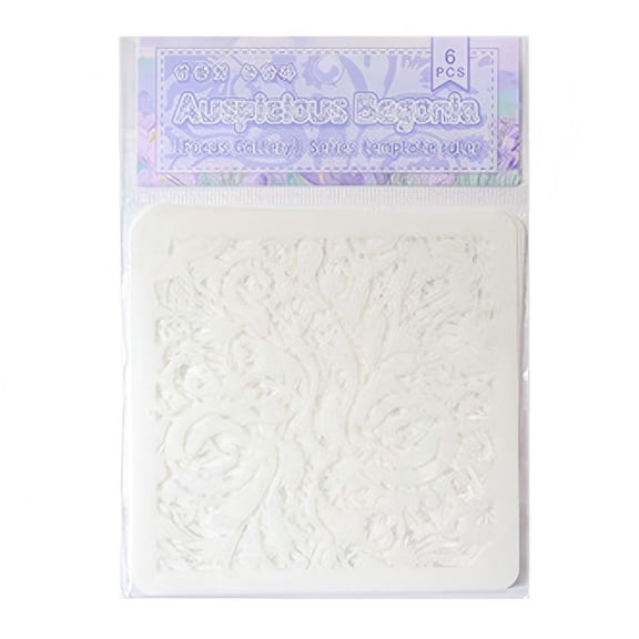 6 Pcs PET Drawing Templates Flowers Stencils Art and Craft Stencils For Classroom Activities & Crafting