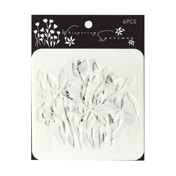 6 Pcs PET Flowers Stencils Plant Drawing Templates For Classroom Activities And Crafting Art & Craft Stencils
