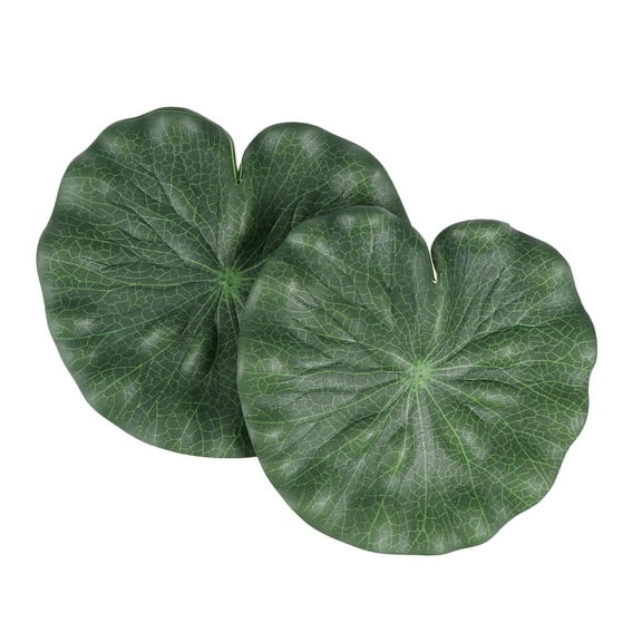 GOOHOCHY PU Simulation Leaves for Pond Decoration with Realistic Floating Artificial Foliage Green 17cm