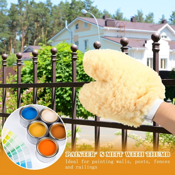 6 Pcs Paint Mitt Gloves for Railing Pipe Fence Painting Dusting Stain Applicator