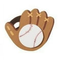 thumbnail image 1 of 6 Pcs, Painted Wood Mitt W/Ball Cutout 3 " X 3.5 " As Addition To Sports Themed Room Or Project, 1 of 1