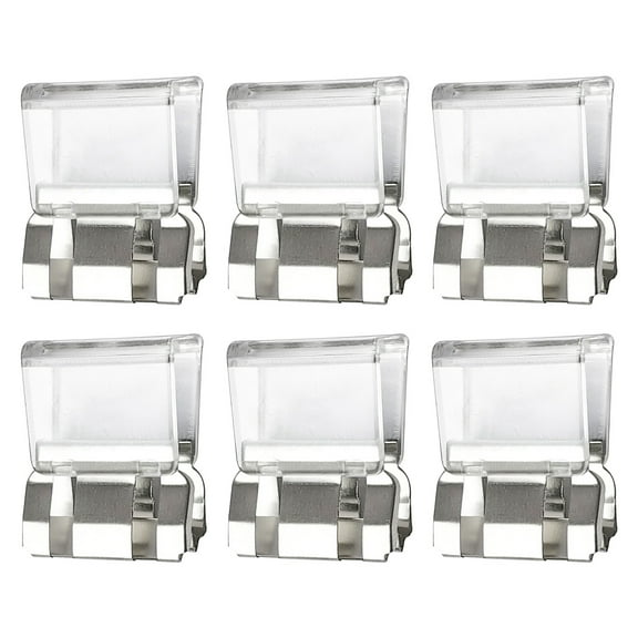 6 Pcs Pant Hem Hold Clips, Window Safety Limiter Lock, No Sew Leg Fastener, Multi Function Buckle for Drag Prevention Cat Jump Kid Fall Window Protection