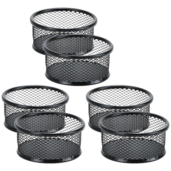 6 Pcs Paper Clip Holder for Table Clipboard Storage Cable Clips Self Adhesive Office Black