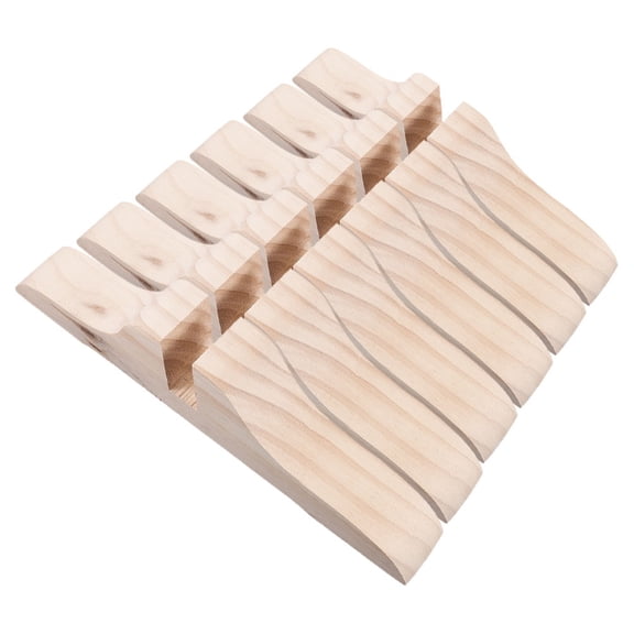 ETHZZLE Wooden Beige Room Divider Stand 6Pcs 11.4X3X1.4In