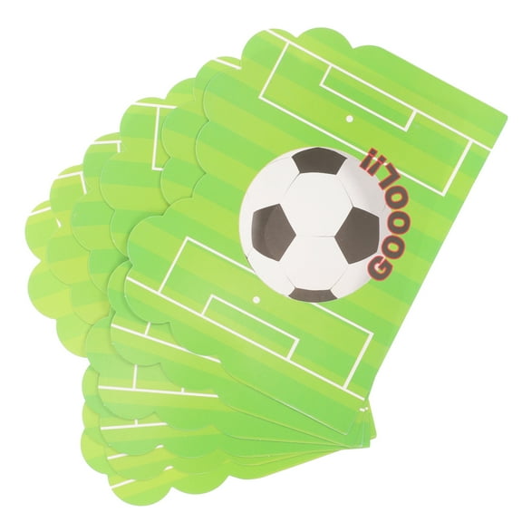 Clispeed Party Favours Kids Football Sports Invitation Cards Green 6Set for Fan Gear