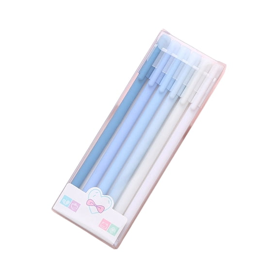 6 Pcs Pastel Tone Gel Pens, 0.5mm Fine Point Blue Ink Pens, Handwriting Pens, Multi Shade Ballpoint Pens, Smooth Writing Pens, Quick Drying Pens for Note Taking, Journaling