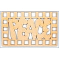 thumbnail image 1 of 6 Pcs, Peace Word Sign 4 " X 2.5 ", 1 of 1