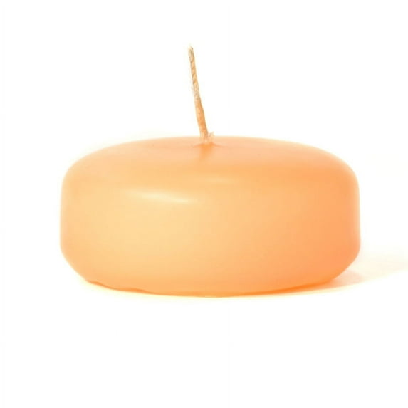 6 Pcs Peach Floating Candles Large Disk 3 in. diameter x 1.25 in. tall
