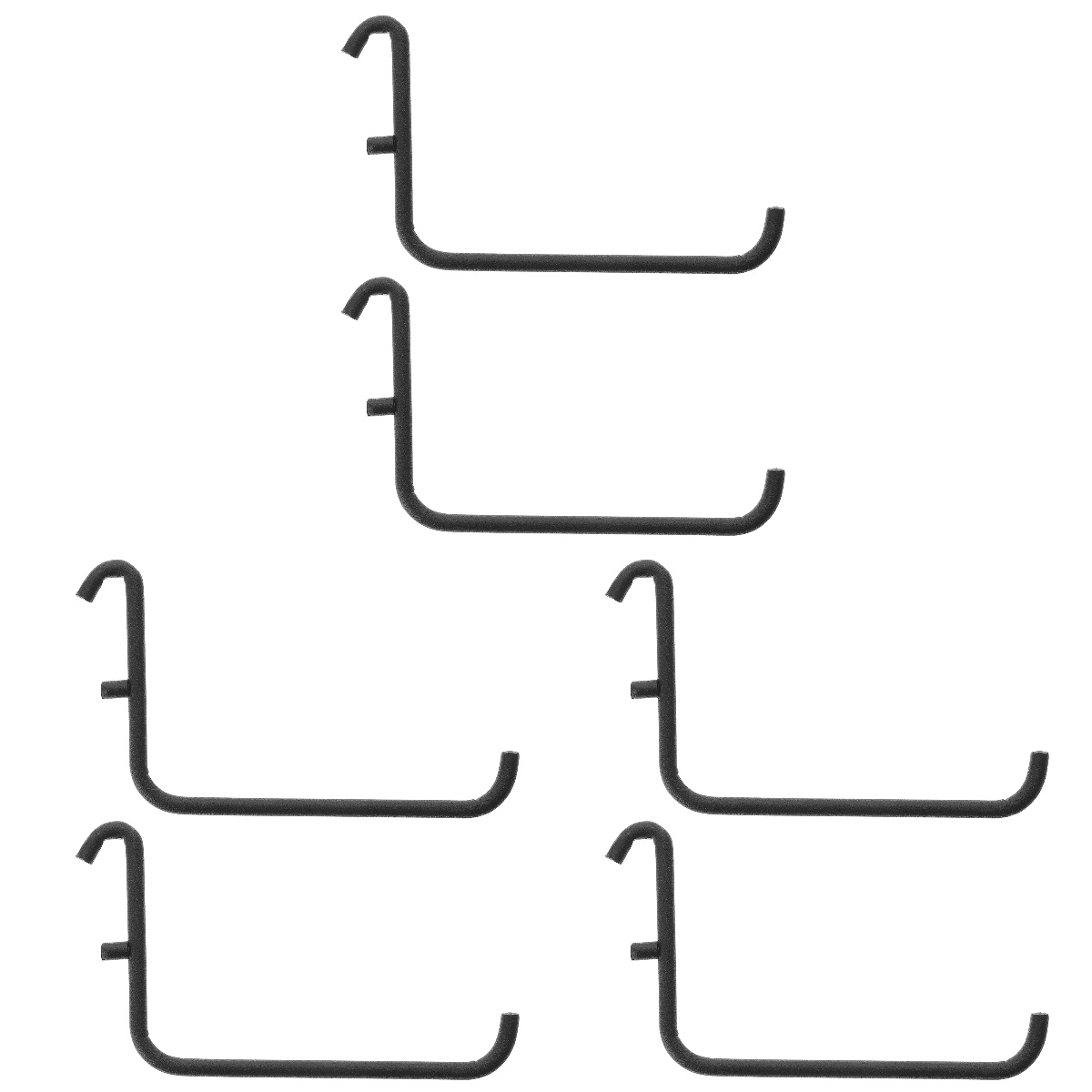 6 Pcs Perfboard Brackets Pegboard Hanger Display Shelf Hook Coat