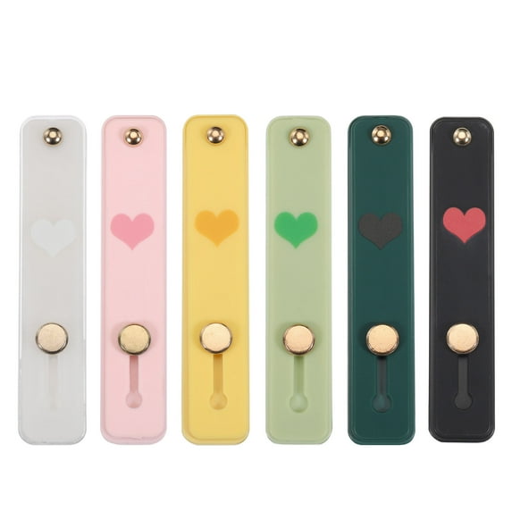6 Pcs Phone Loop Finger Holder Silicone Phone Strap Grip Holder for Most Smartphones 6 Multi Colors