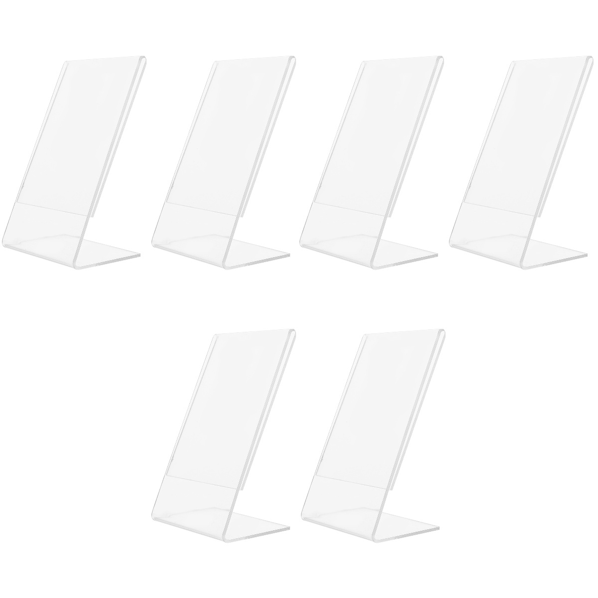 6 Pcs Photo Frame Display Shelf Acrylic Price Tag Stand Acrylic Display