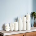 thumbnail image 1 of 6 Pcs Pillar Candles Modern Aesthetic Ribbed Decorative Candle Set Cute Soy Wax Scented Ribbed Decor for Home (Style1)$$Home Decor, Kitchen, & Other, 1 of 8