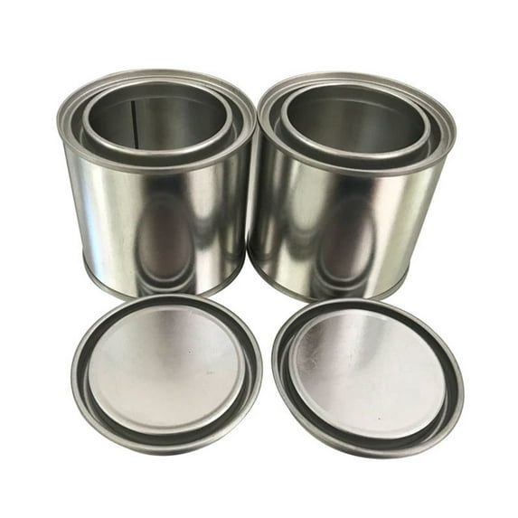 6pcs Silver Iron Paint Cans for Storage Use Durable and Safe Practical Paint Craft Can 0.3L