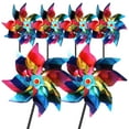 thumbnail image 1 of 6 Pcs Pinwheels For Kids Party Pinwheels Plastic Pinwheels For Yard And Garden Outdoor Landscape Lawn Decoration Backyard Games, 1 of 7