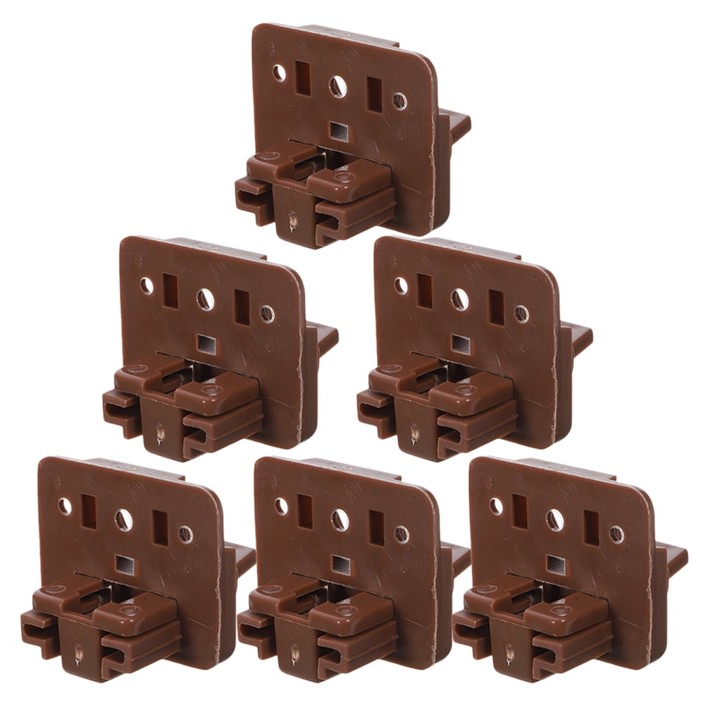 6 Pcs Plastic Drawer Guides Bottom Mounted Slides Light Brown - Walmart.com