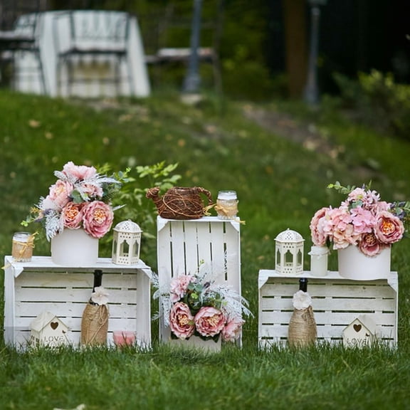 6 Pcs Plastic Flower Boxes for Arrangements 5 x 5 Inch Cylinder Planter Box Floral Centerpiece Containers with Removable Foam Blocks for Wedding Home Garden Craft Decor