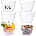 thumbnail image 1 of 6 Pcs Plastic Ice Buckets Bulk with Handles 4.5L Oval Storage Tub Large Capacity Ice Drink Bucket for Halloween Party Bar Wine Beer Champagne Beverage Bottle Cooler(18 L,Clear), 1 of 15