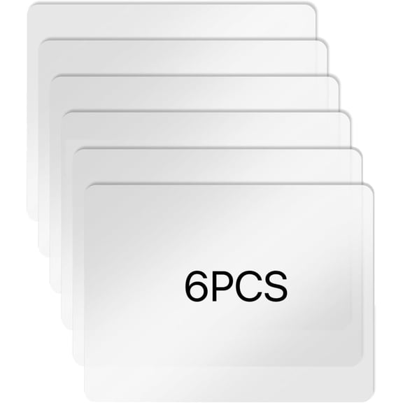 6 Pcs Plastic Placemats - Waterproof Table Mats, Wipe Clean Clear Placemat for Kitchen Dining Painting Table Decoration Indoor Outdoor, 1711